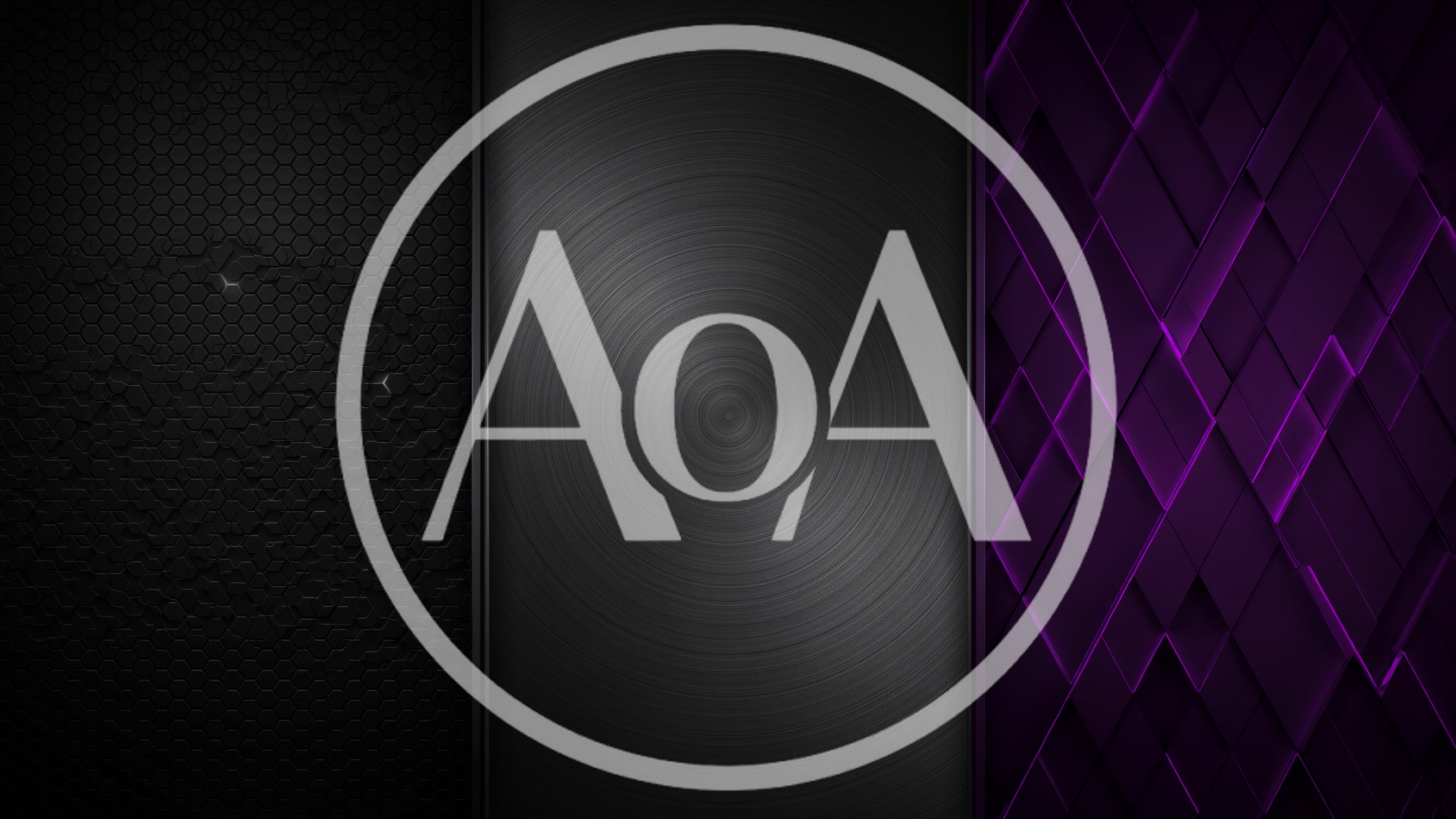Abstract Geometric Background With Brushed Metal And Purple Accents