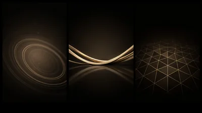 Abstract Gold Geometric And Fluid Motion Backgrounds