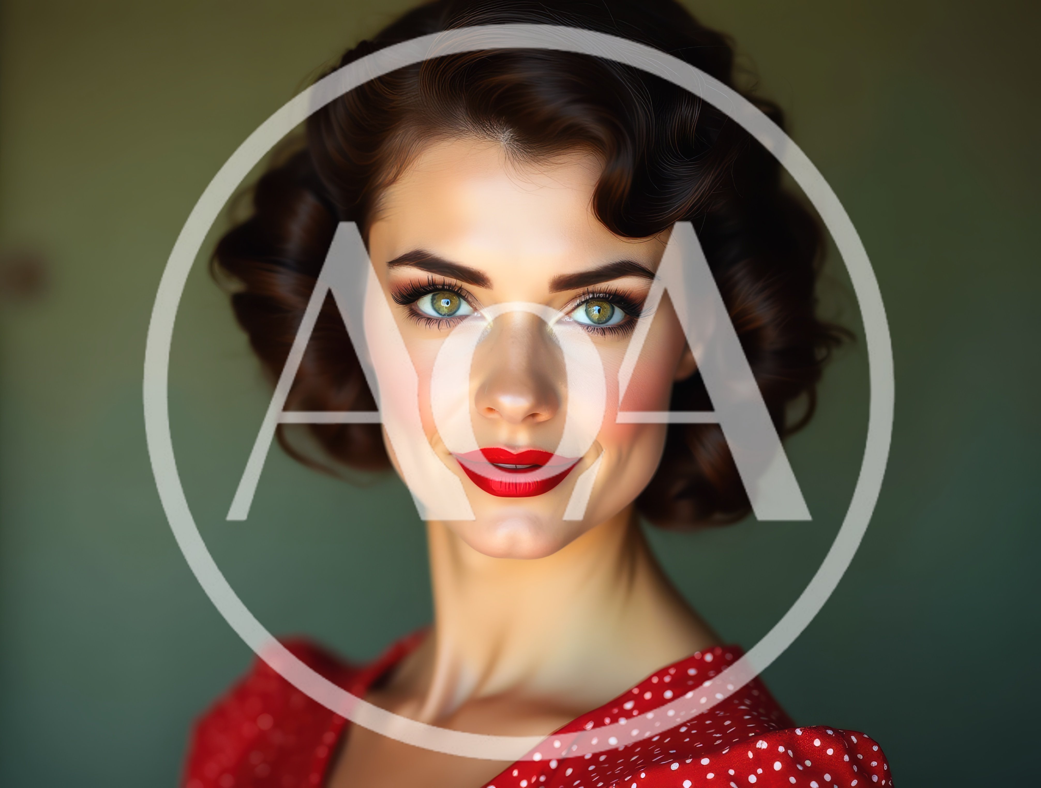 Portrait Of A Beautiful Woman With Vintage Hairstyle
