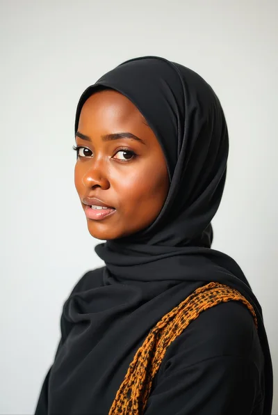 Portrait Of A Young Somali Woman Wearing A Hijab