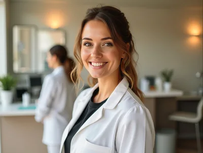 Smiling Female Doctor In A Modern Medical Clinic