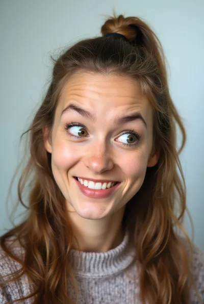 Young Woman Making A Silly Goofy Face
