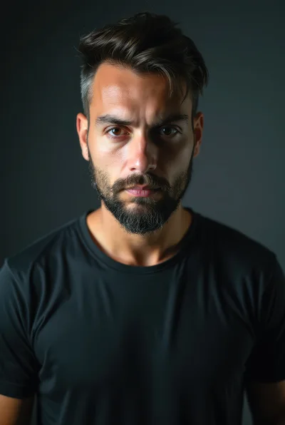 Portrait Of A Serious Man With A Beard