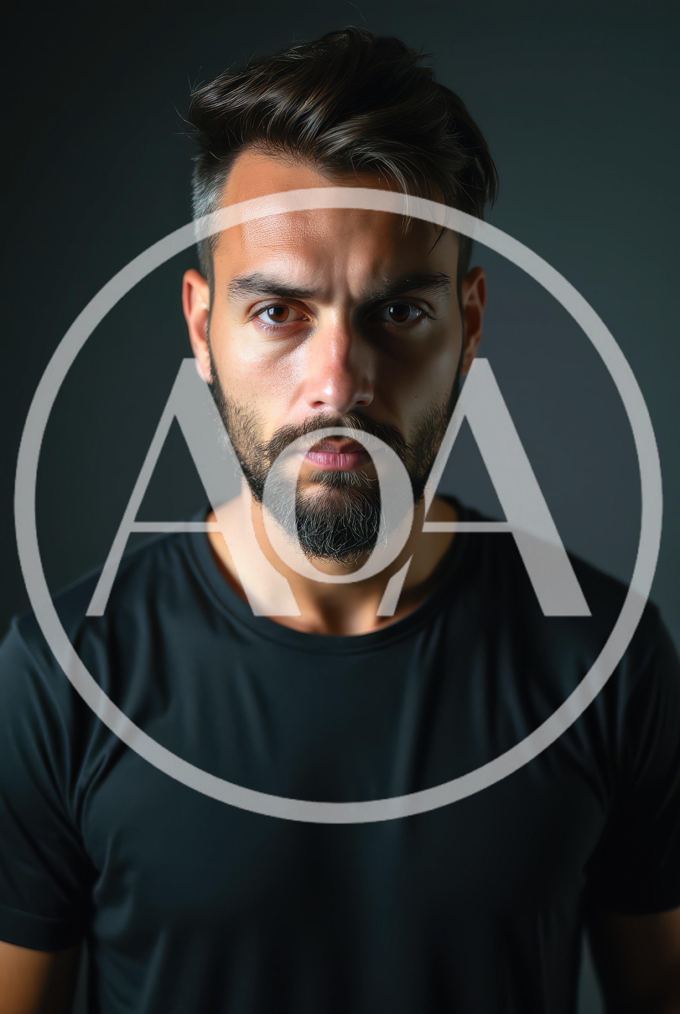 Portrait Of A Serious Man With A Beard