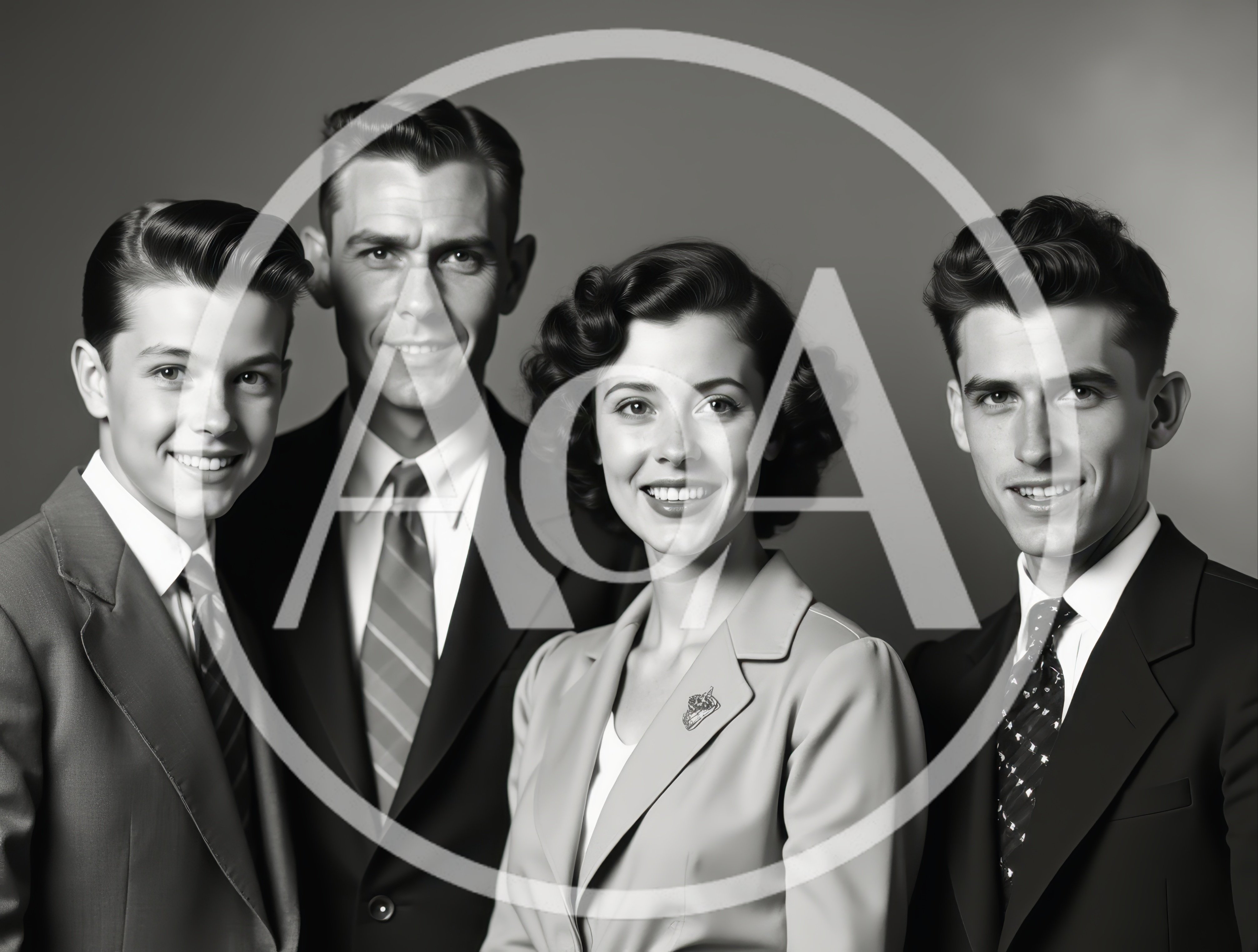 Portrait Of A Classic Mid-Century American Family