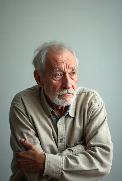 Portrait Of A Thoughtful Elderly Man