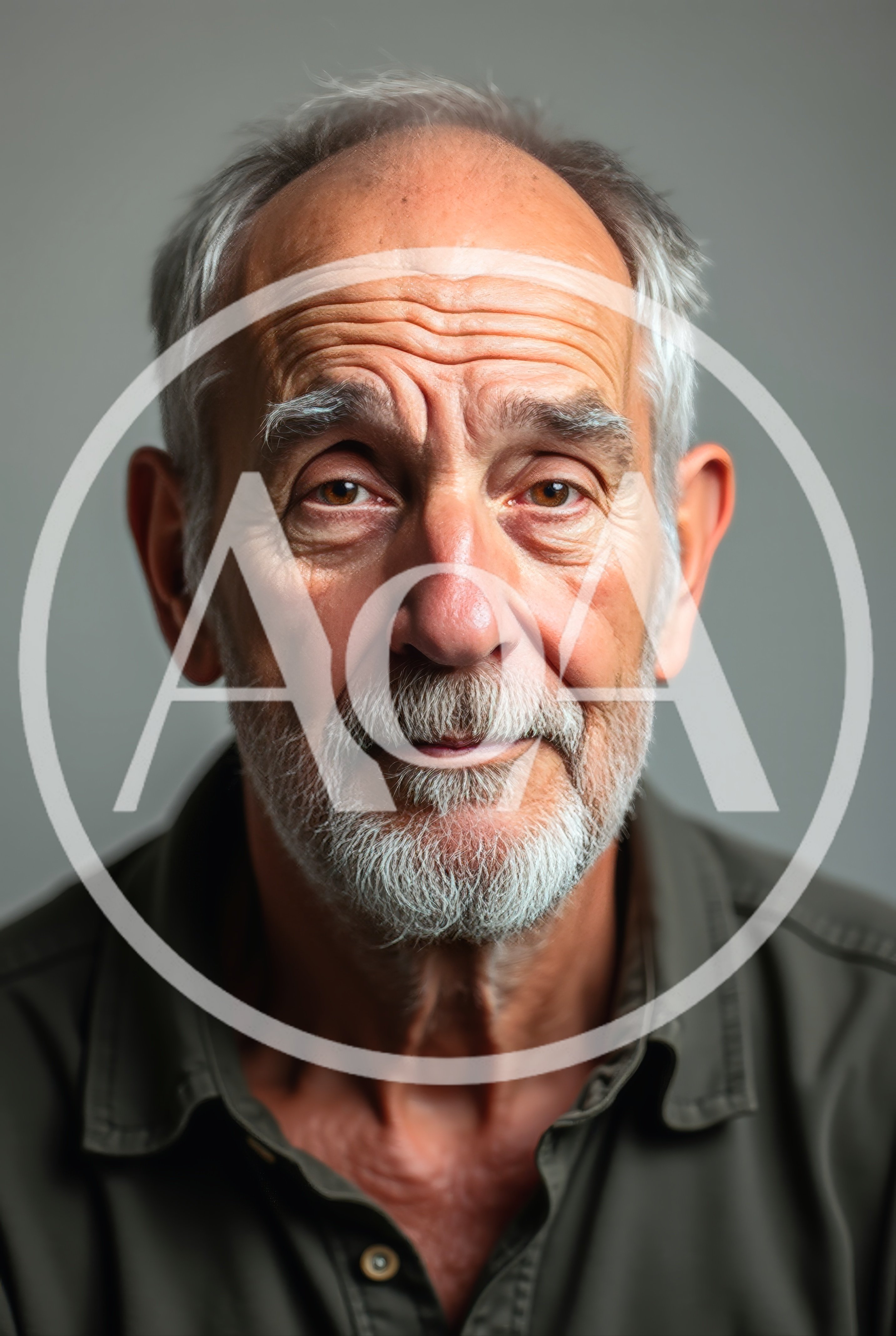 Portrait Of An Elderly Man With Gray Beard