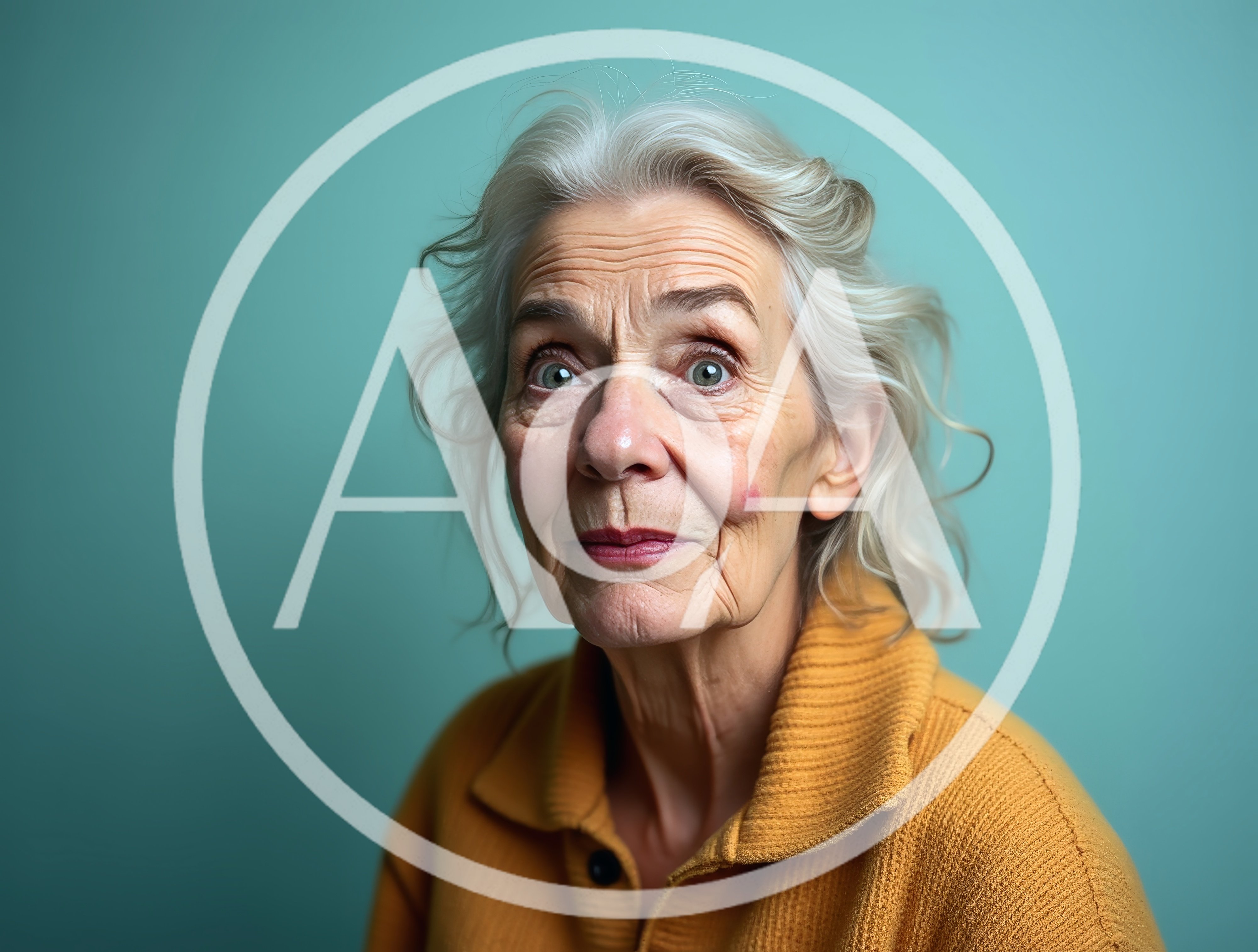 Portrait Of An Elderly Woman With Gray Hair