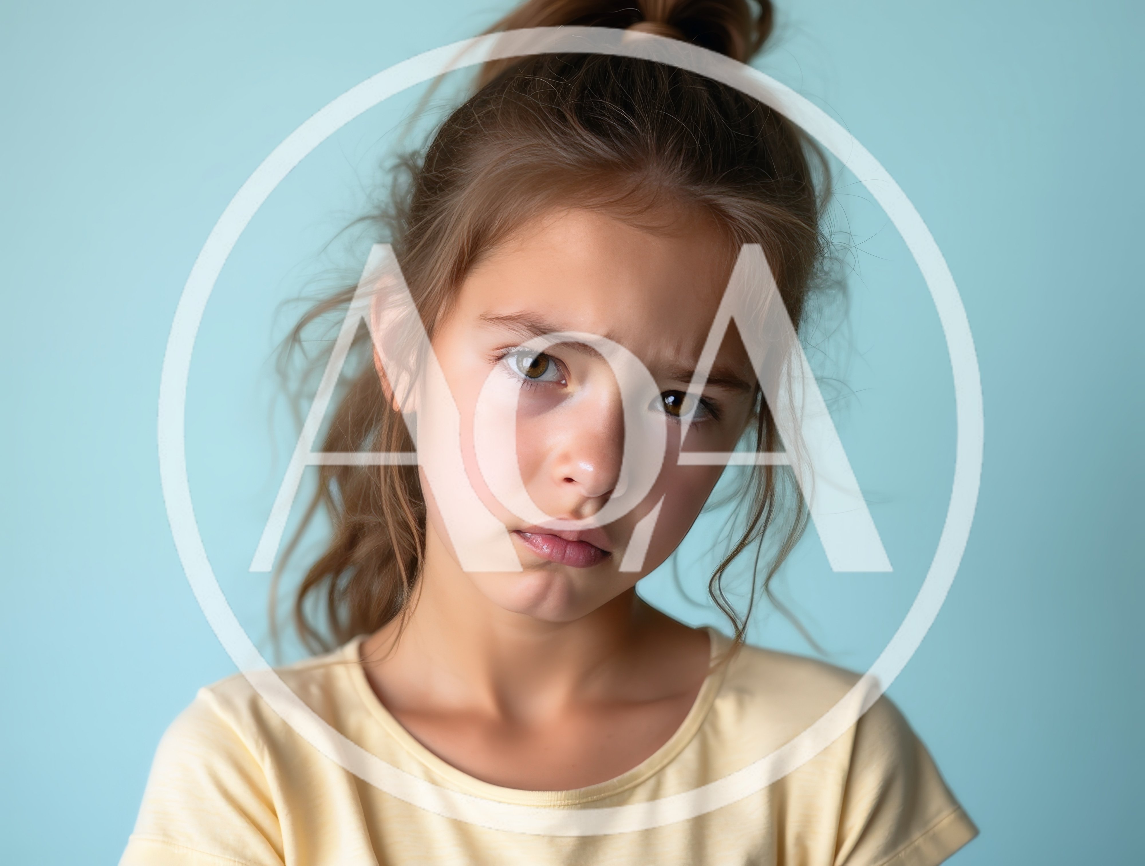 Portrait of a Sad Young Girl