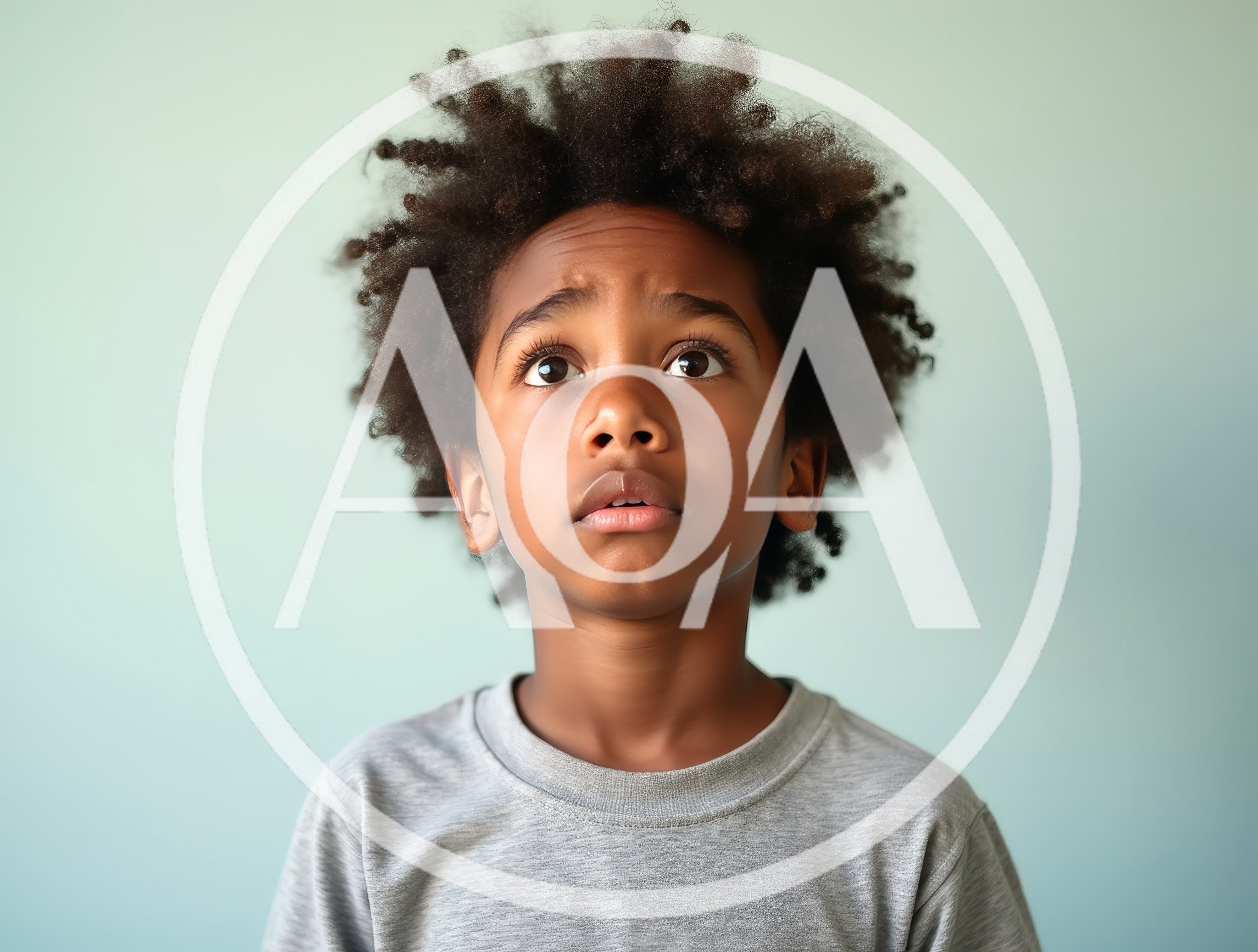 Portrait Of A Young Boy Looking Upward