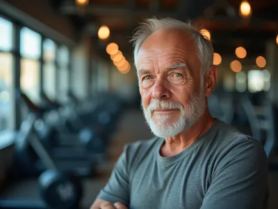 Portrait Of A Senior Man In A Gym