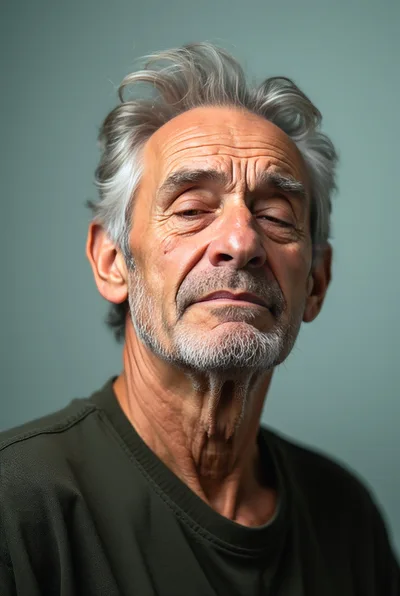 Portrait Of An Elderly Man With Gray Hair