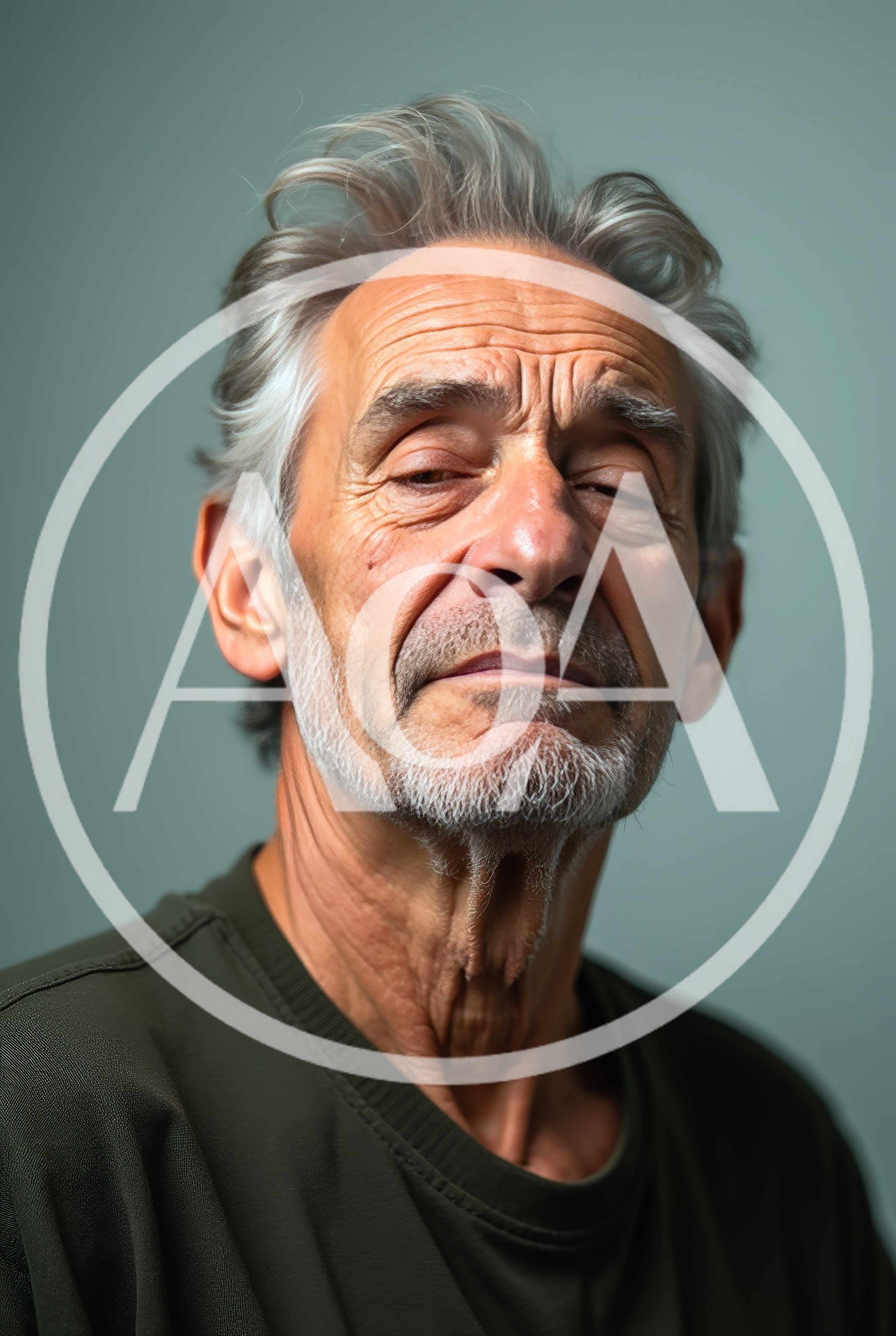 Portrait Of An Elderly Man With Gray Hair