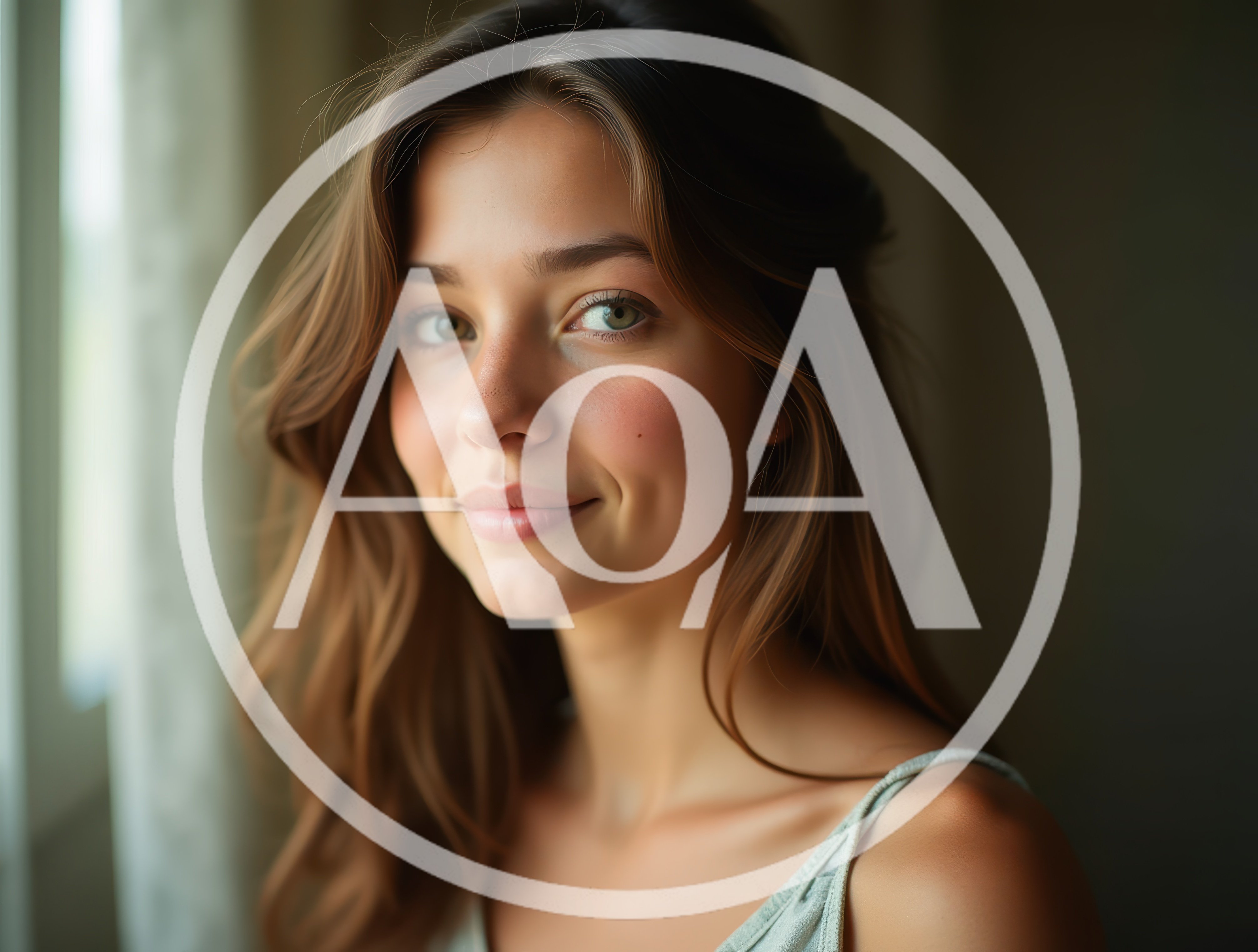 Portrait Of A Young Woman With Natural Makeup