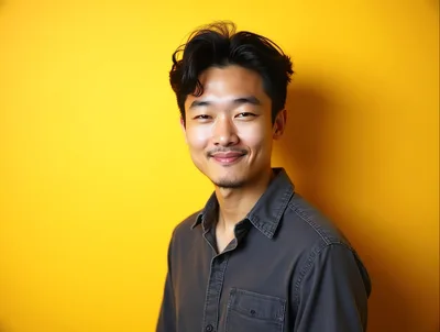 Portrait Of A Smiling Young Asian Man