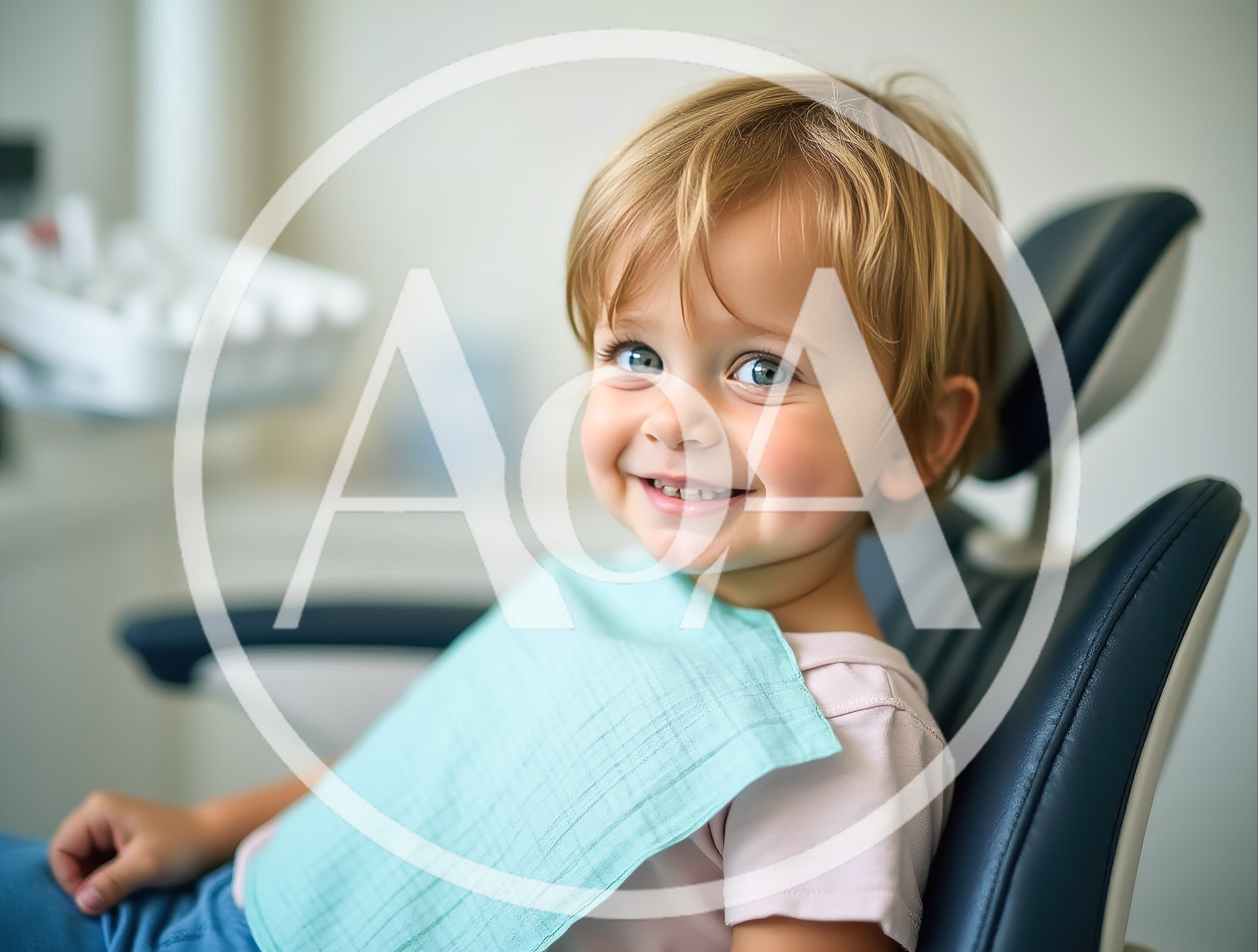 Happy Toddler Sitting In A Dentist Chair
