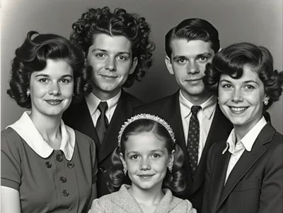 Vintage Studio Portrait Of A Family