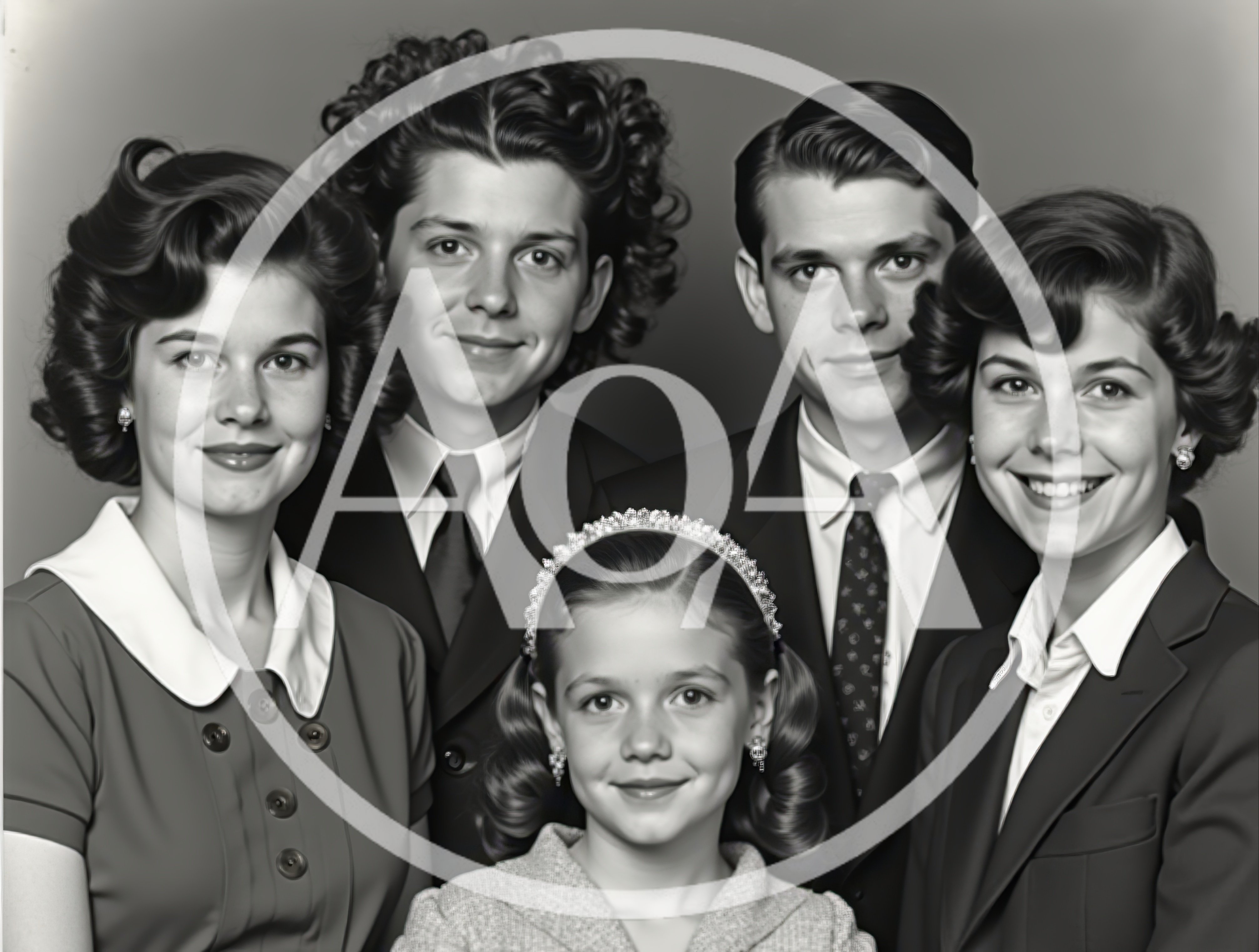 Vintage Studio Portrait Of A Family