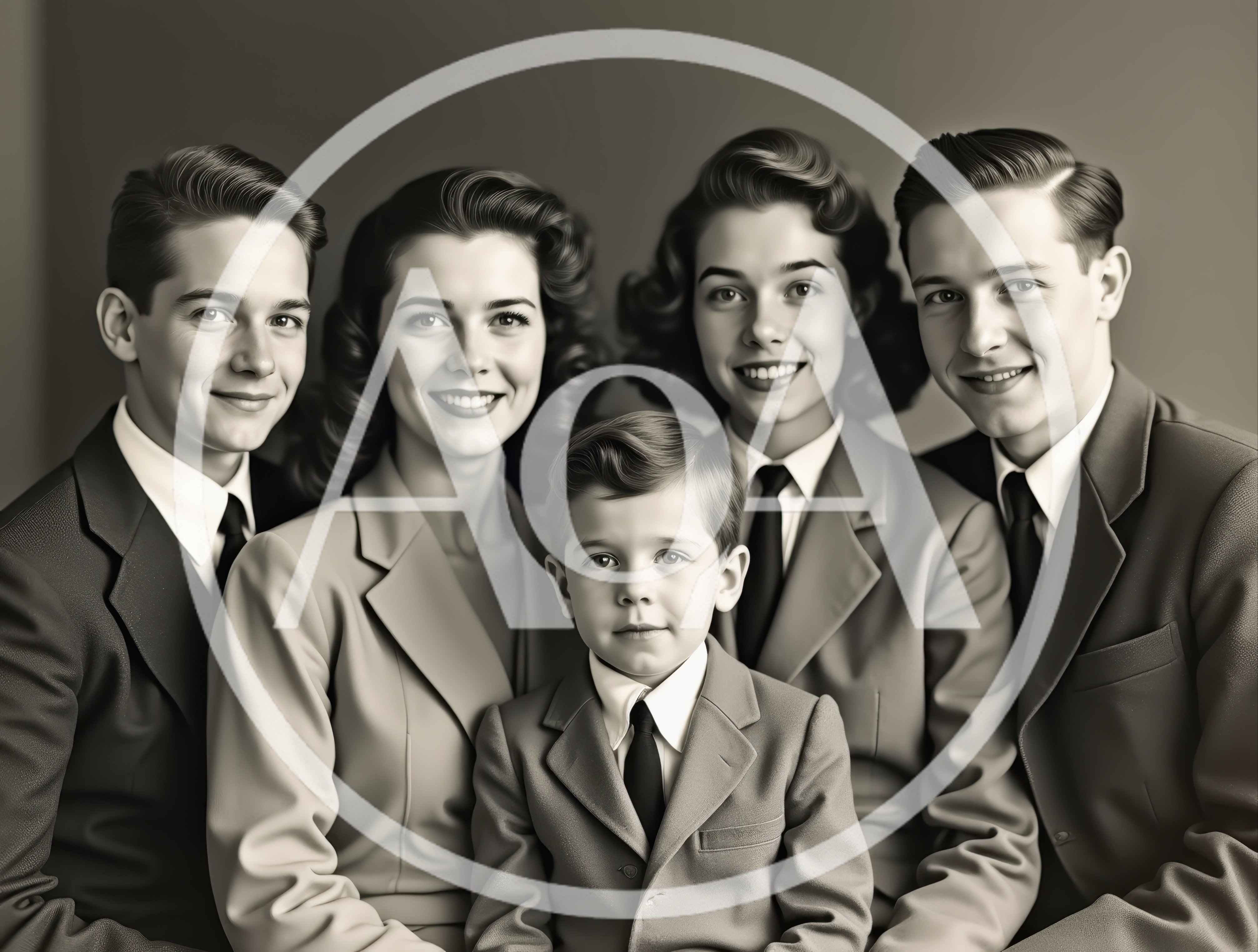 Vintage Studio Portrait Of A Family