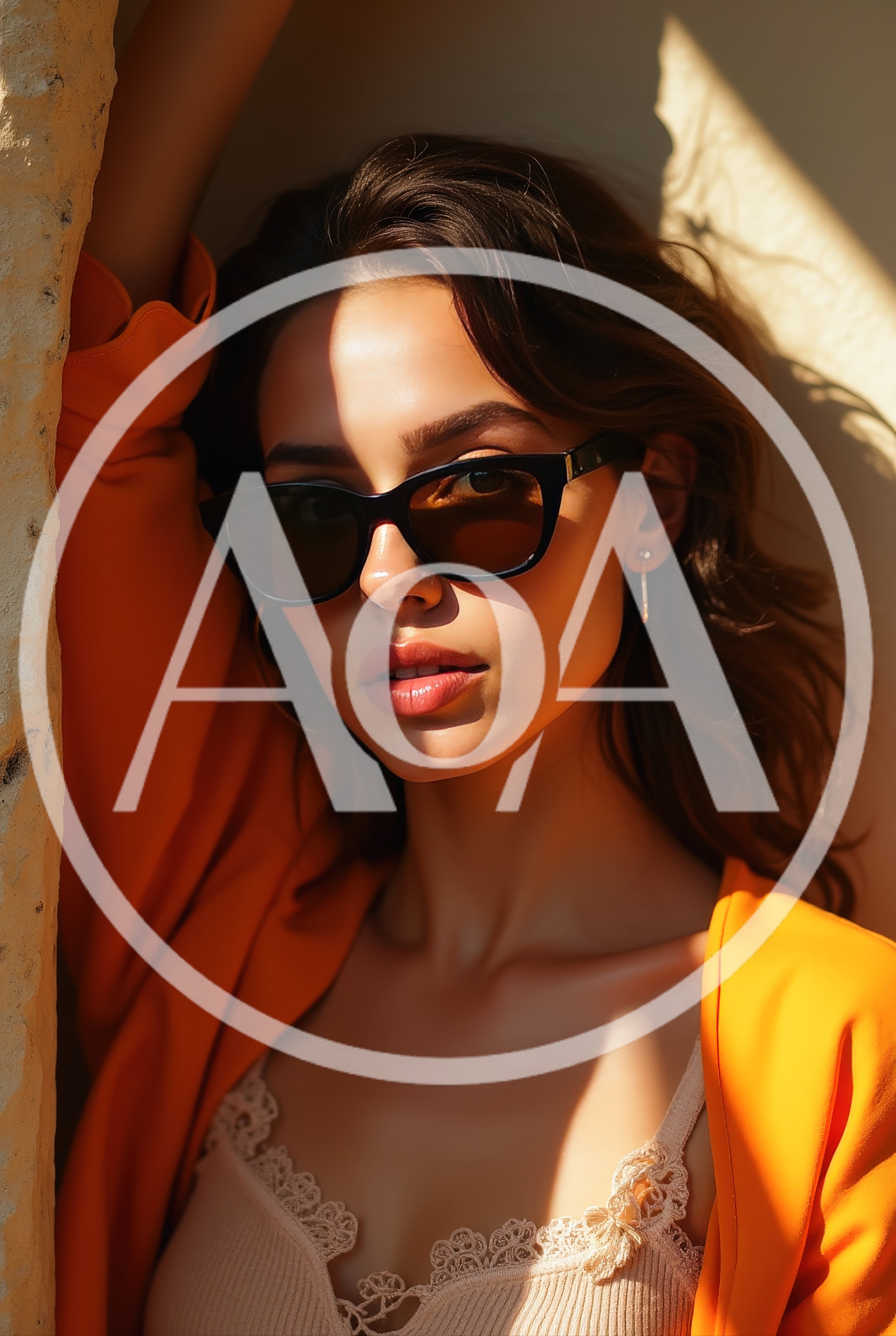 Stylish Young Woman Posing In Sunlight