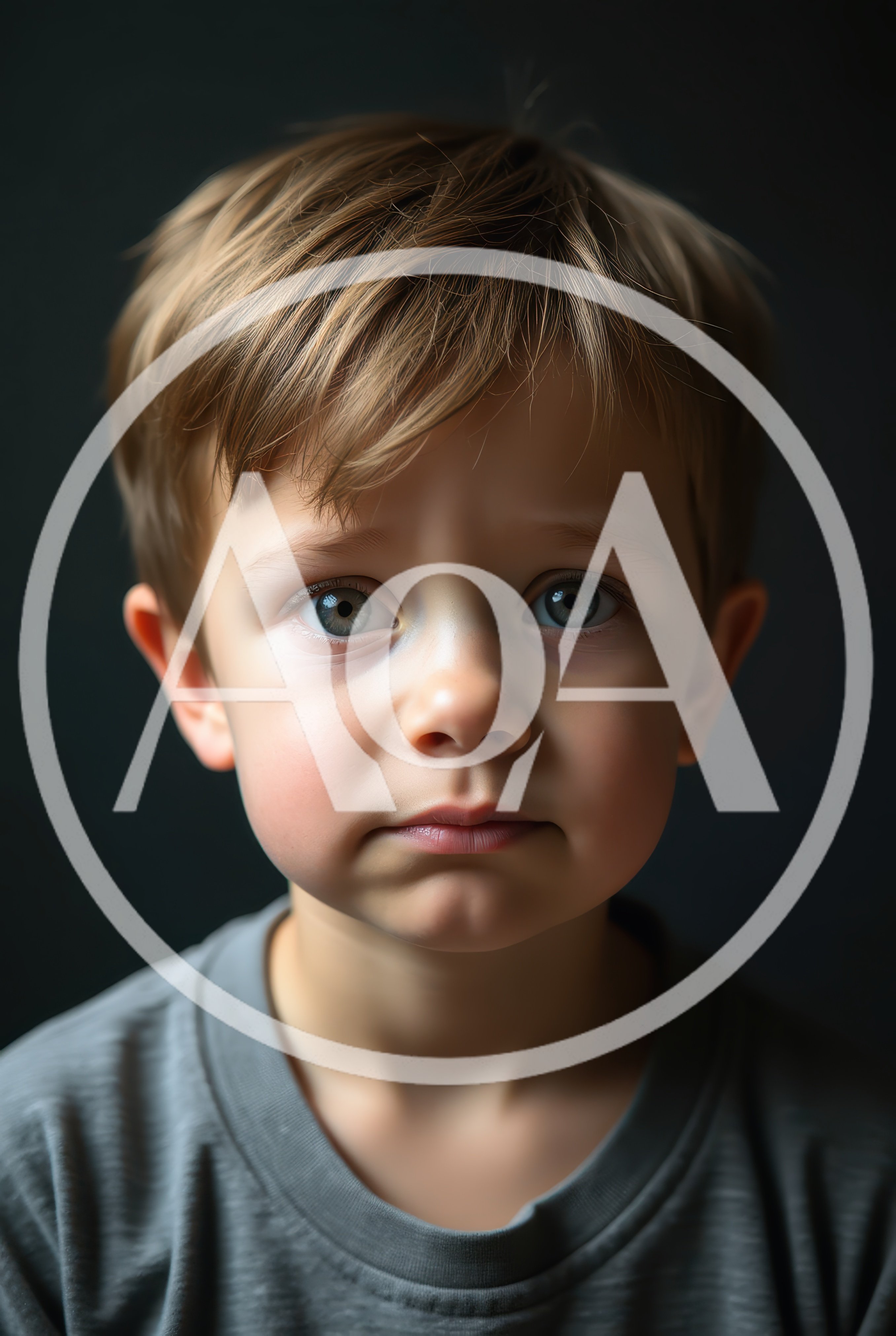 Portrait Of A Young Boy With Blue Eyes