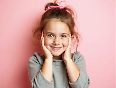 Portrait of a Smiling Young Girl