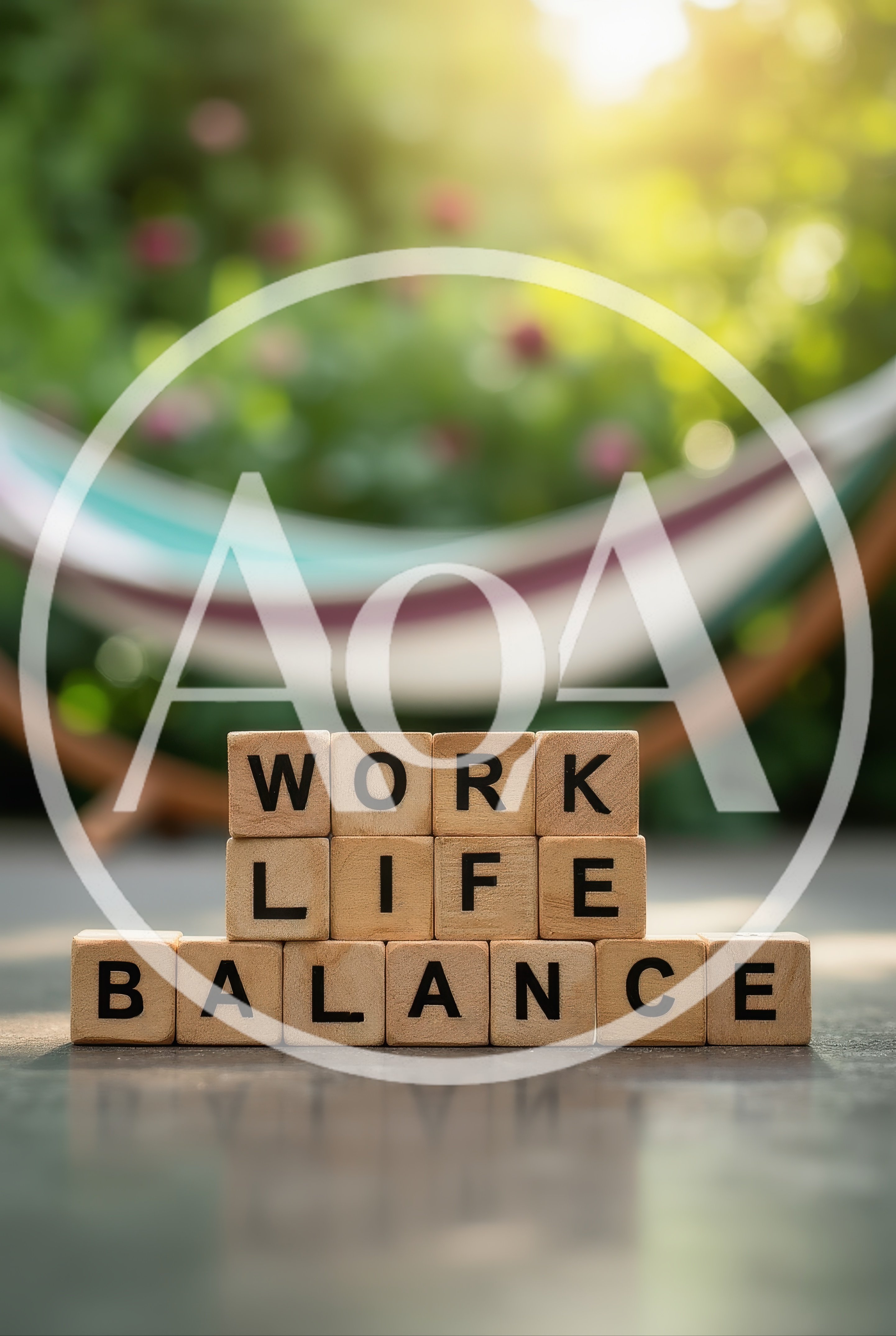 Wooden Blocks Spelling Work Life Balance Outdoors