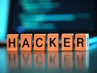 Wooden Blocks Spelling Hacker With Question Mark
