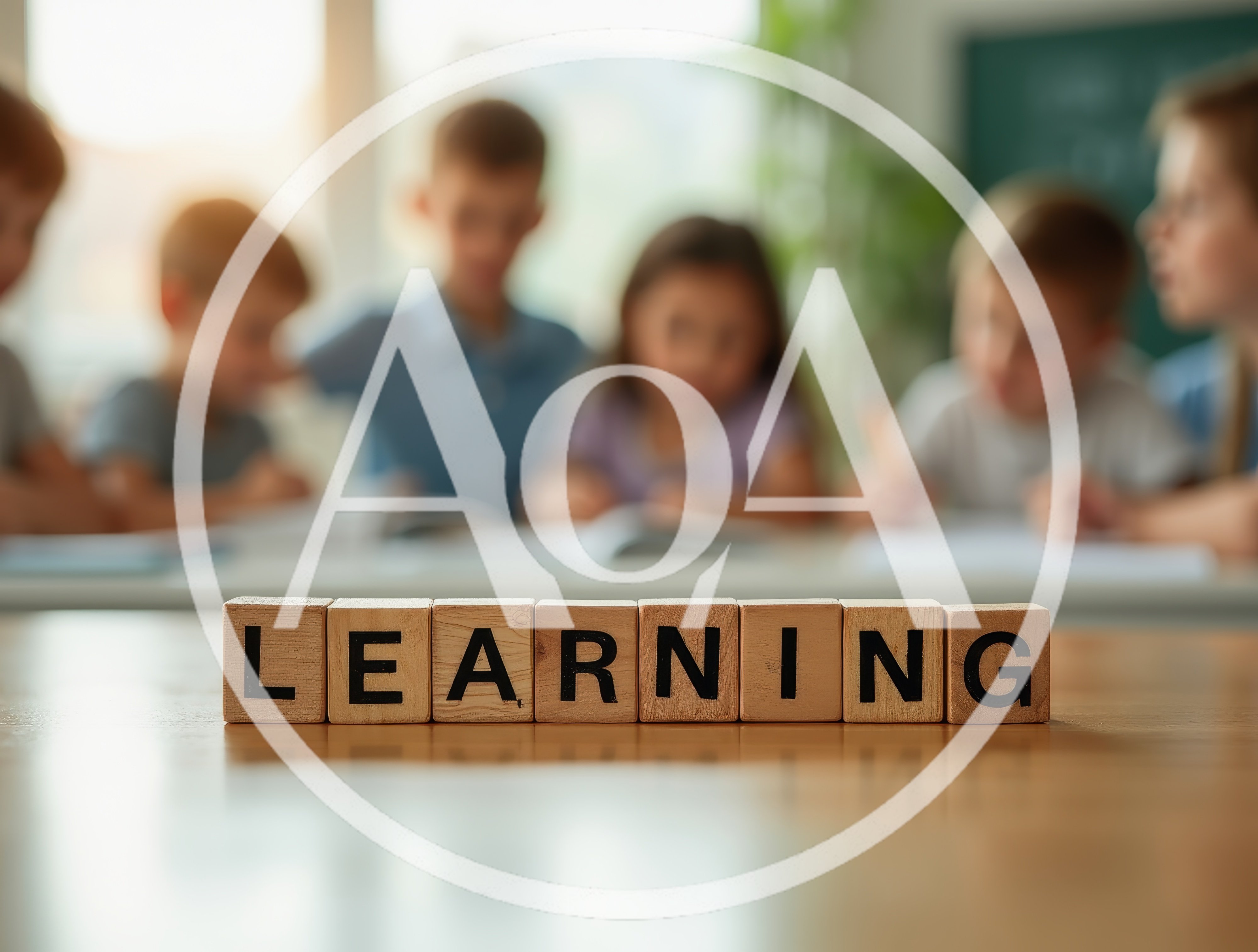 Wooden Blocks Spelling Learning In A Classroom