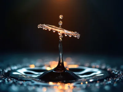 High Speed Water Drop Collision Sculpture