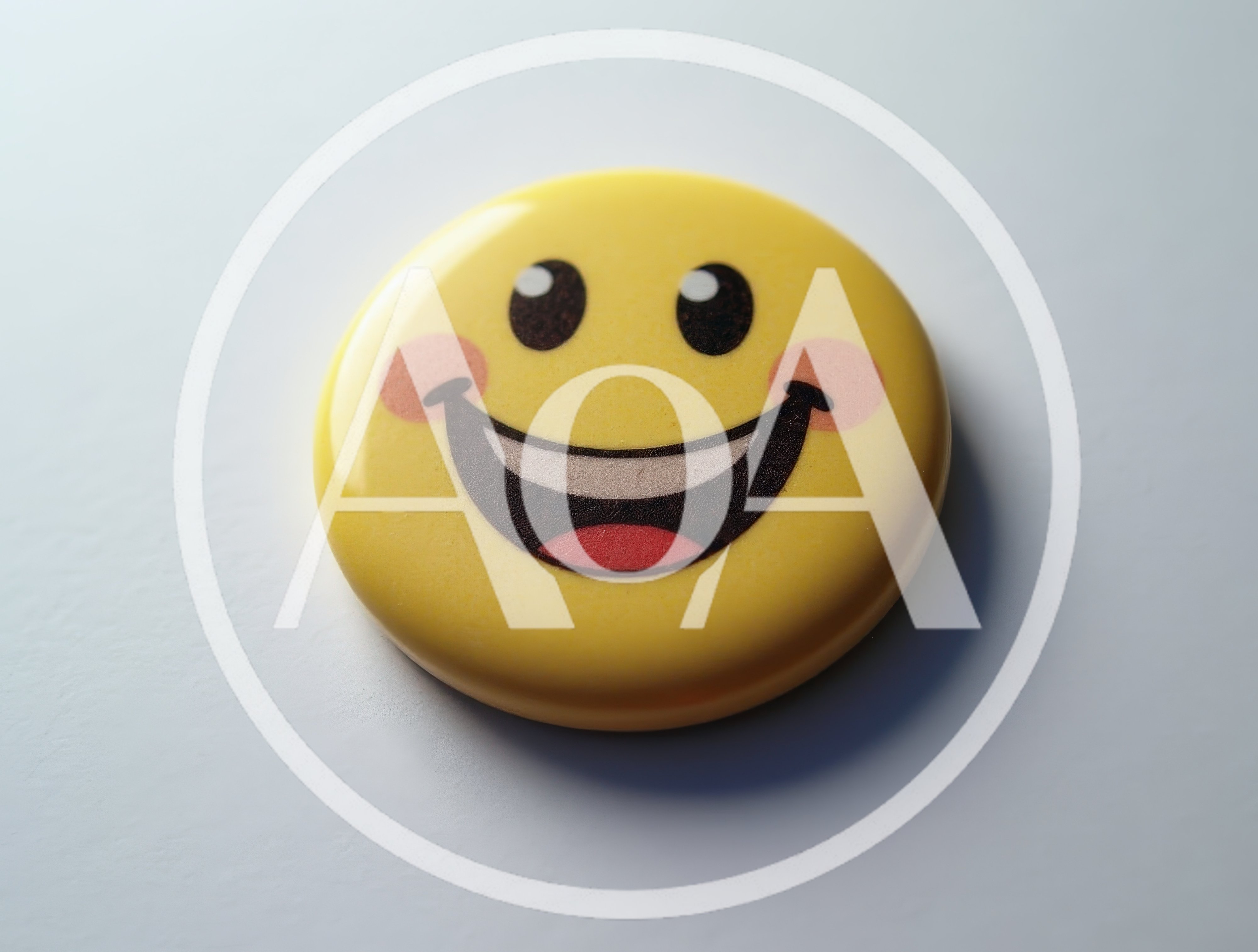 Yellow Smiley Face Pin Button Badge