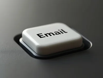 Close Up Of A White Email Button