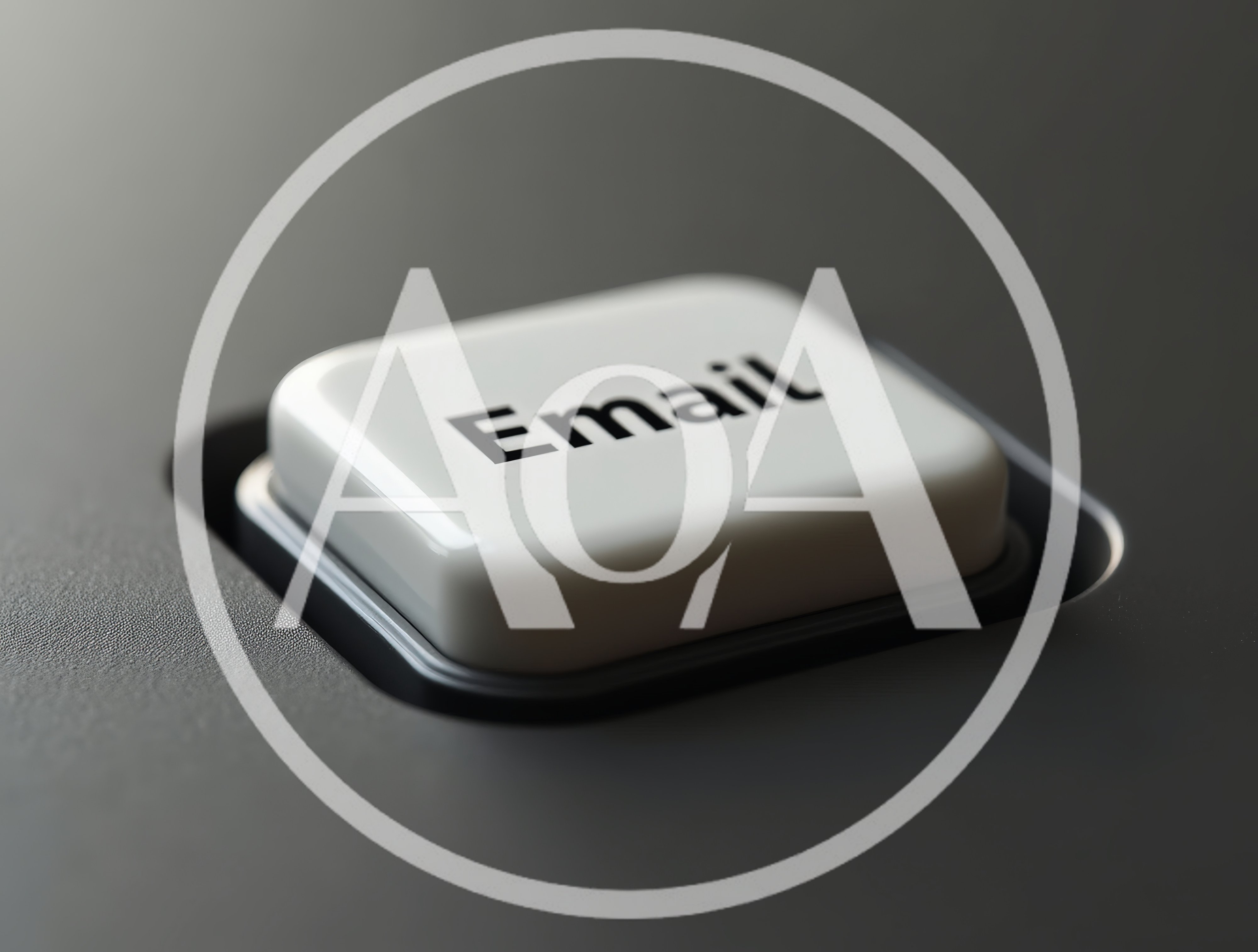 Close Up Of A White Email Button
