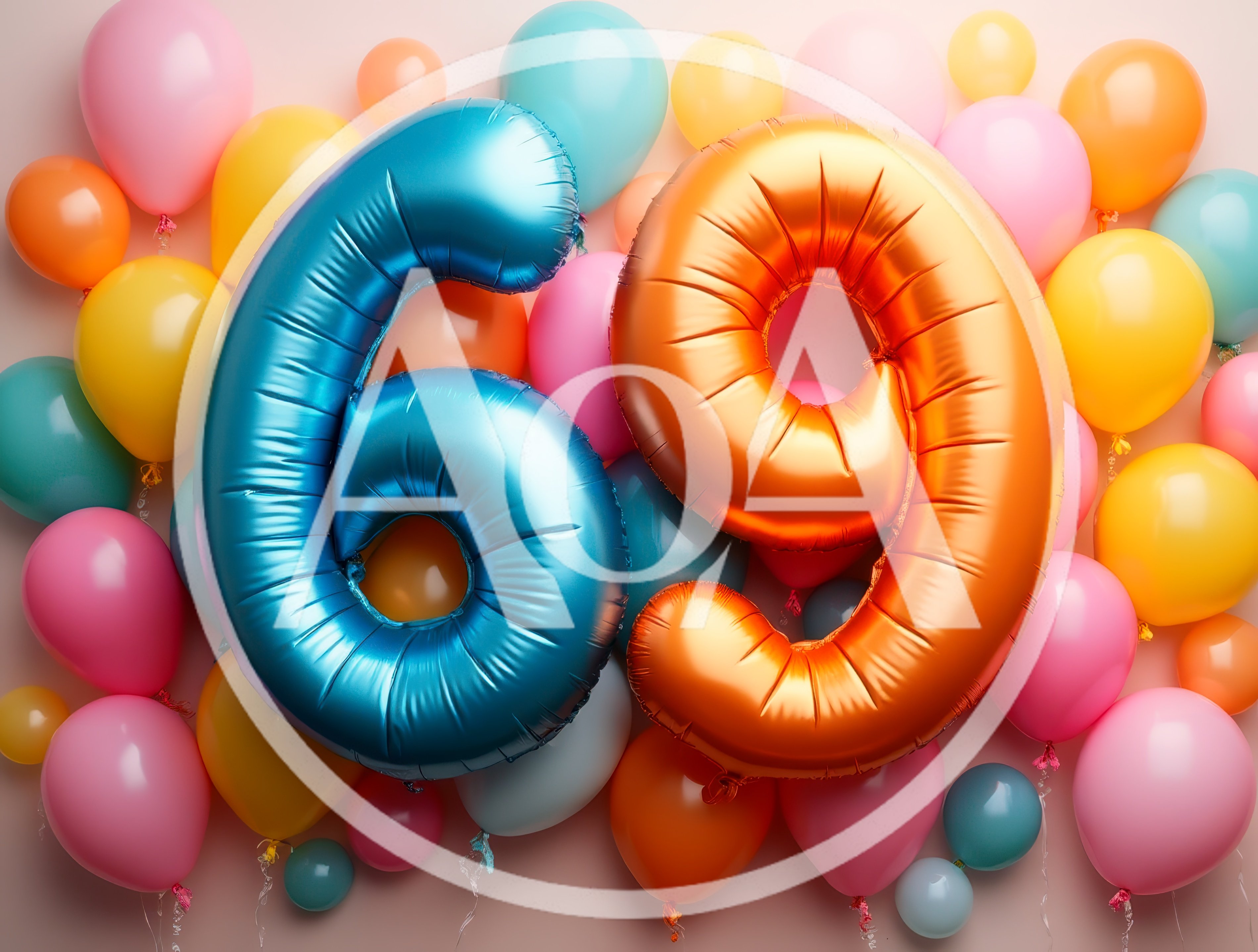 Sixty Nine Number Balloons for Birthday Celebration