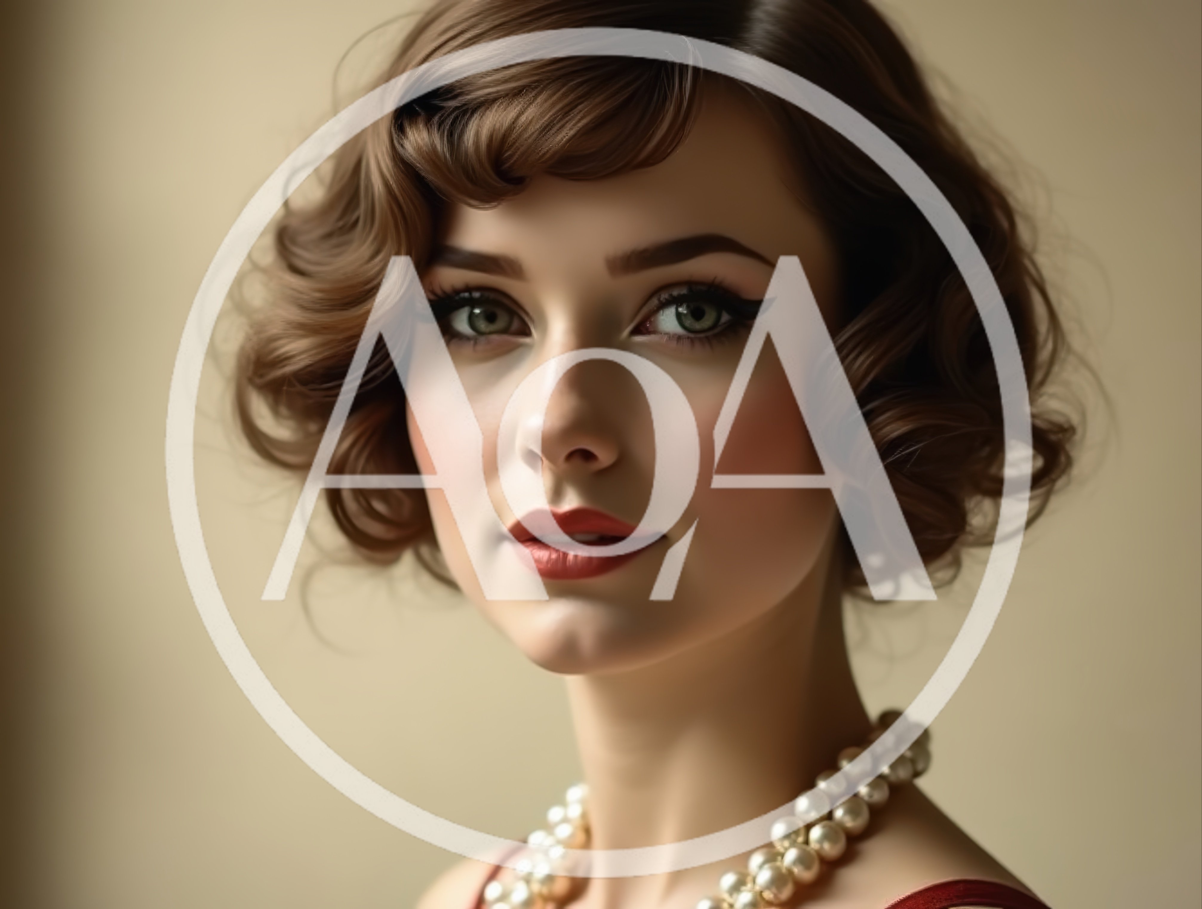 Portrait Of A Young Woman With Vintage Hairstyle
