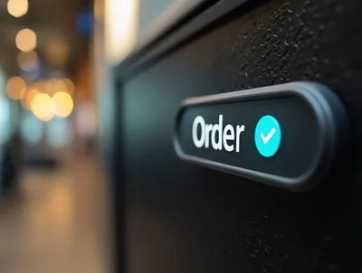 Digital Order Button With Checkmark Icon