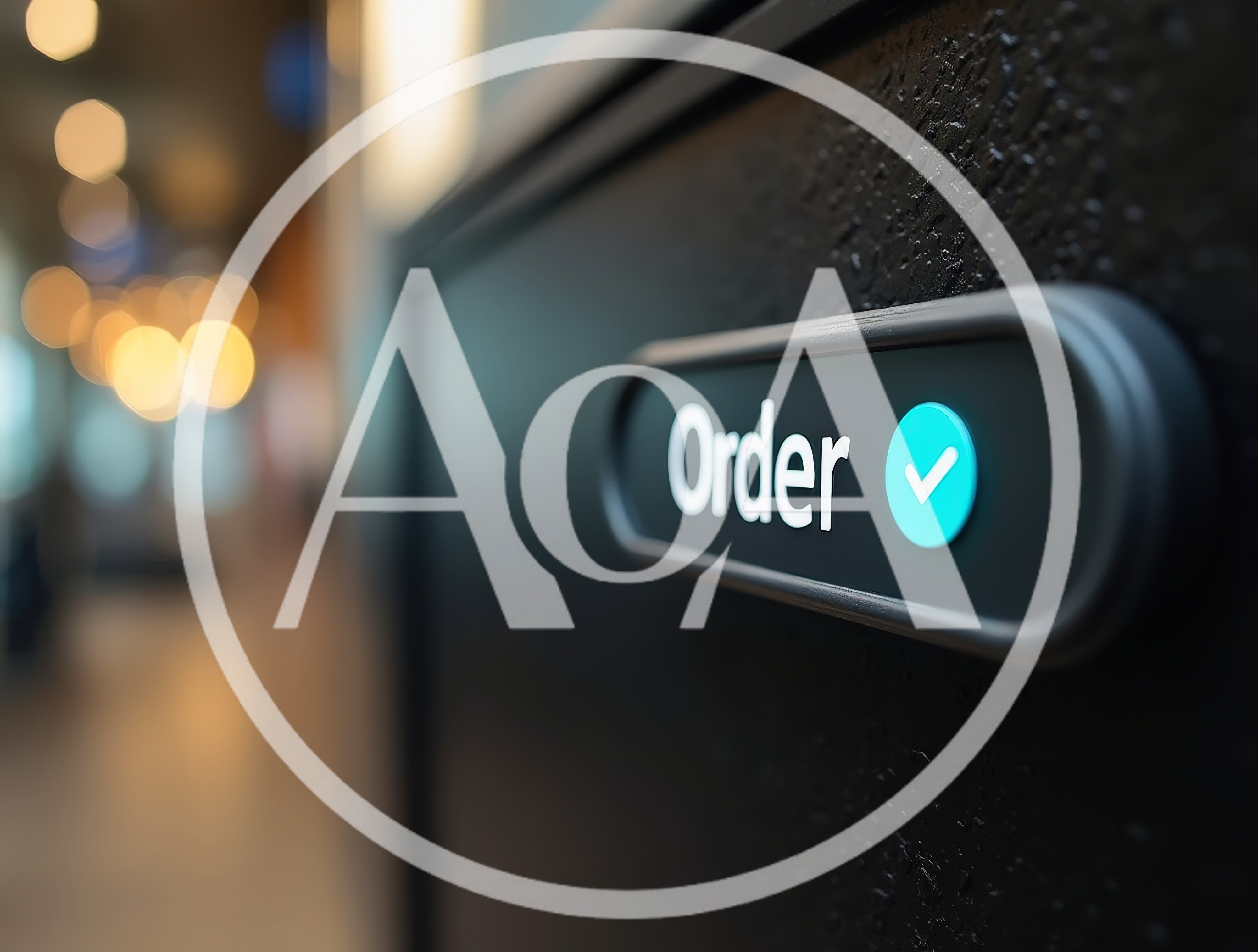 Digital Order Button With Checkmark Icon