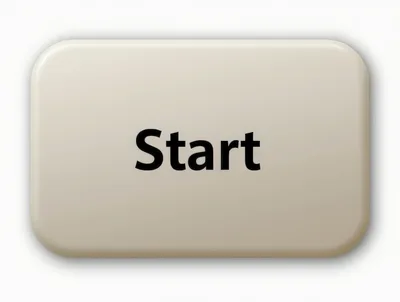 Beige Rectangular Start Button With Black Text