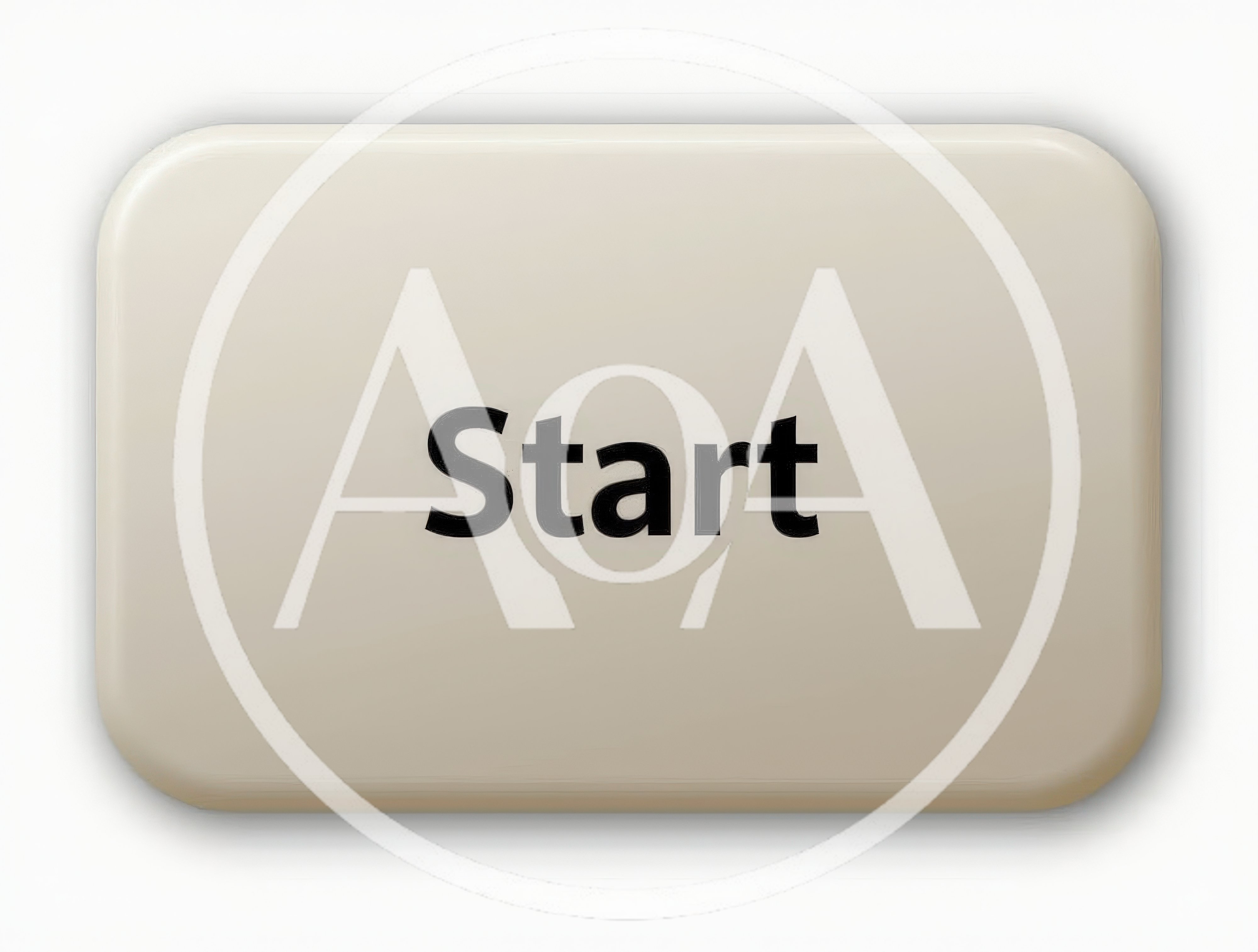Beige Rectangular Start Button With Black Text