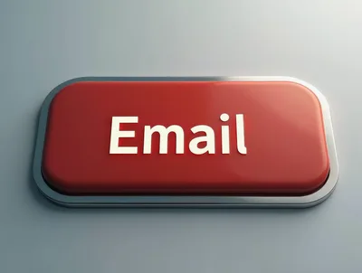 Red Glossy Email Button On A Neutral Background