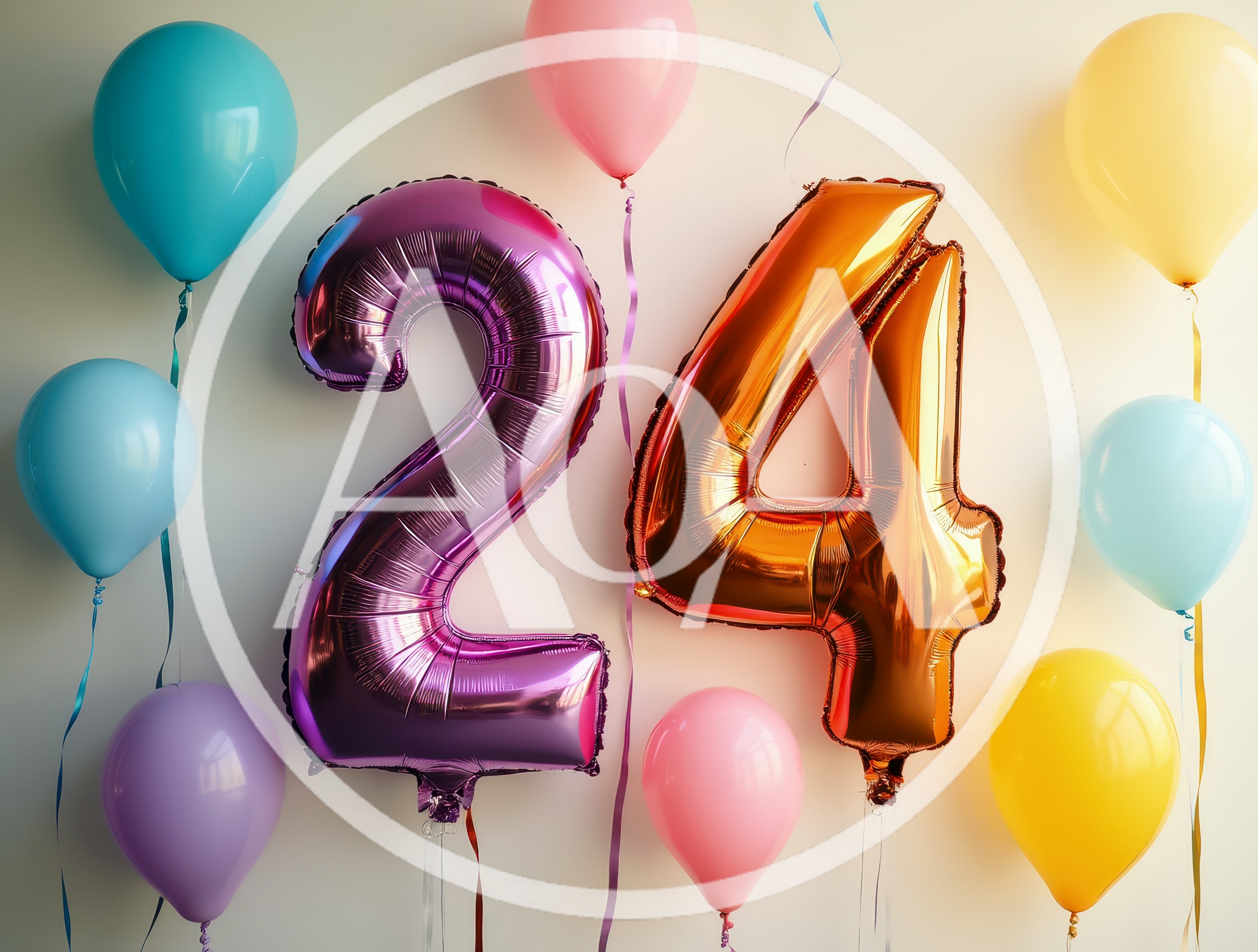Twenty Fourth Birthday Celebration Balloon Decoration