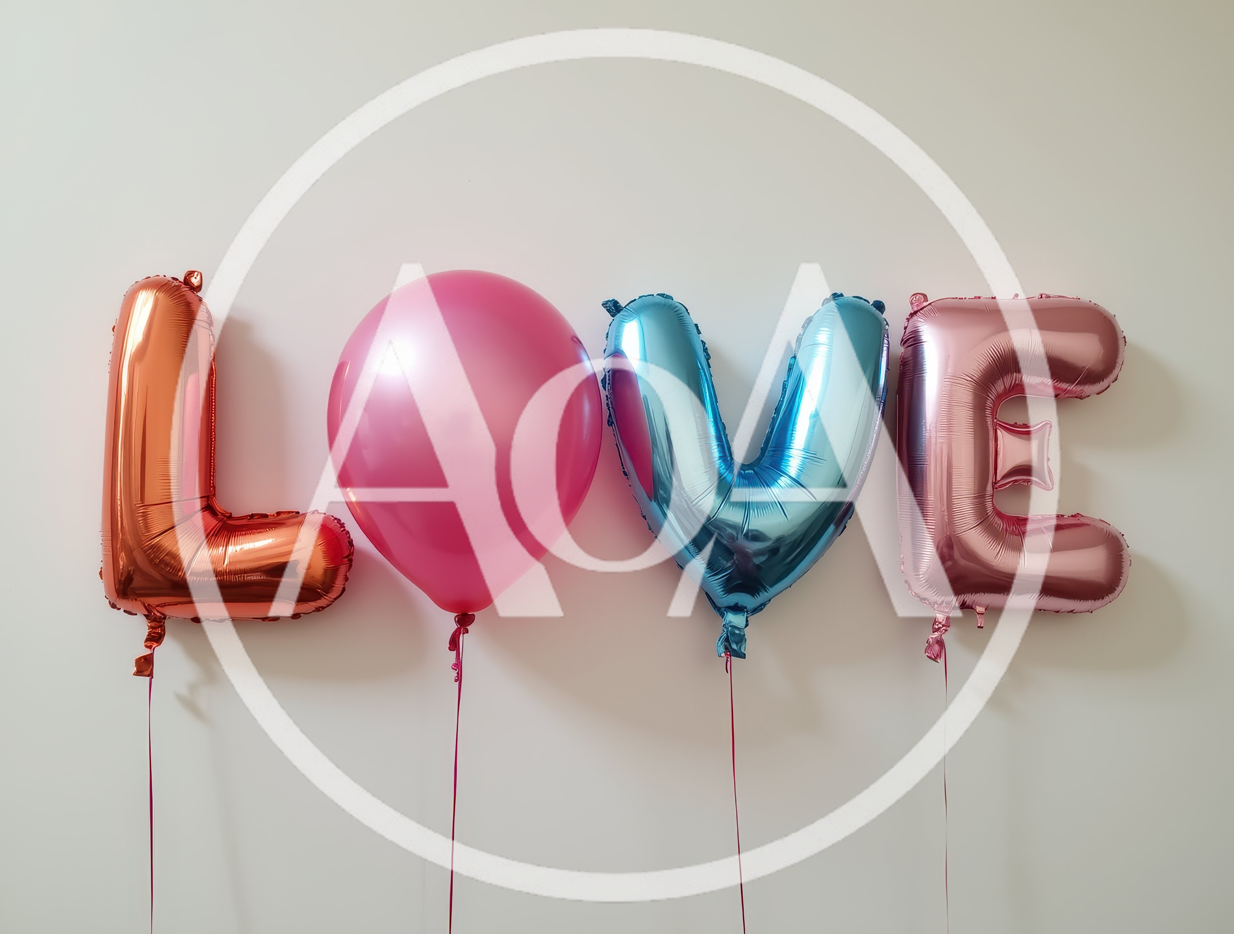 Love Letter Balloons Spelling Out Love