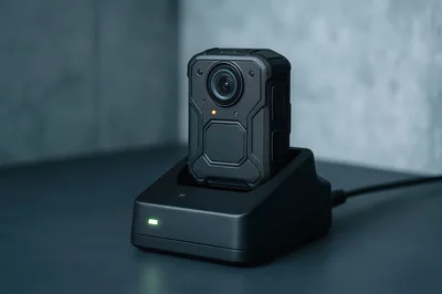 Body Worn Camera Charging In A Docking Station
