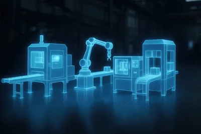 Digital Holographic Industrial Robotic Assembly Line