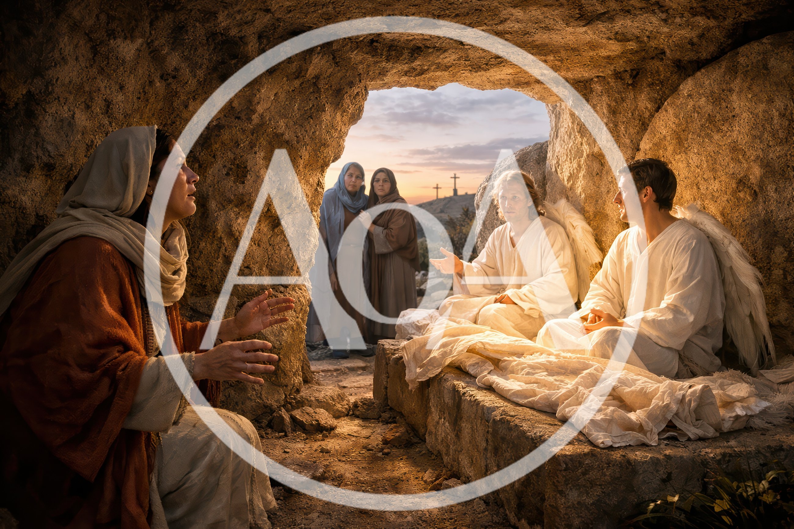 Biblical Scene Of Women Visiting The Empty Tomb
