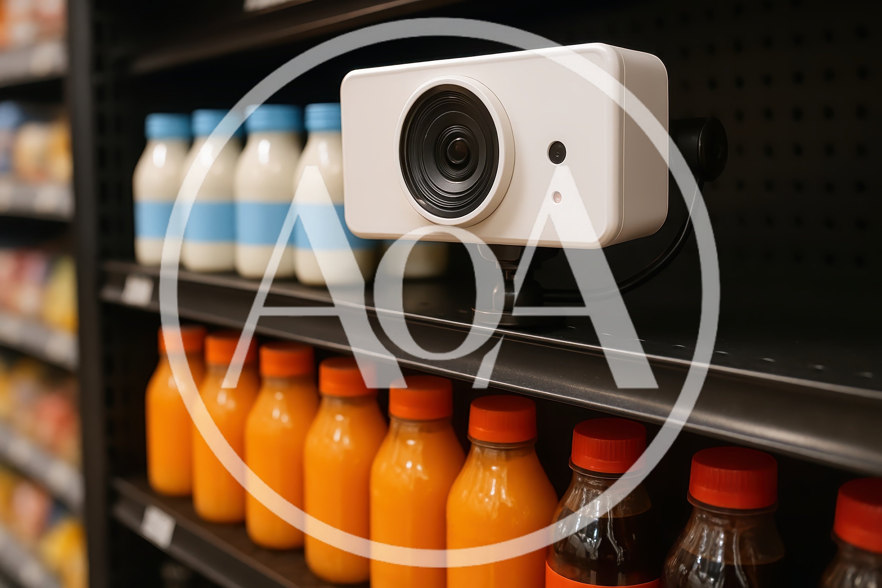 Security Camera Monitoring Products On Supermarket Shelf