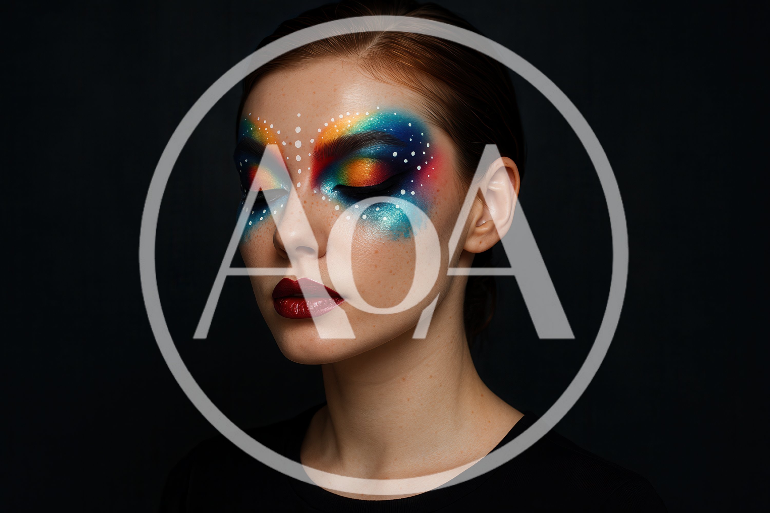 Portrait Of A Woman With Artistic Galaxy Makeup