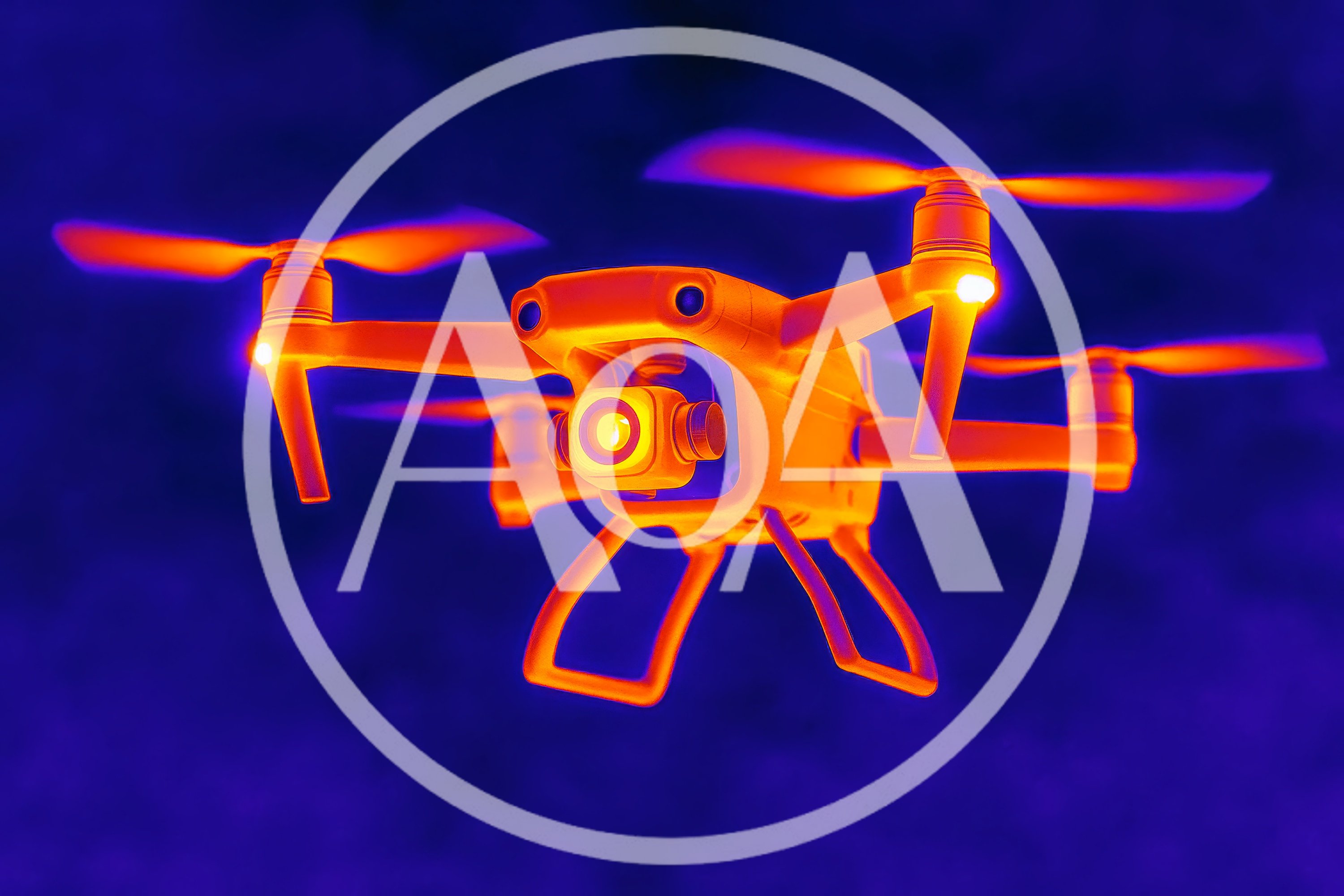Thermal Imaging Of A Flying Quadcopter Drone