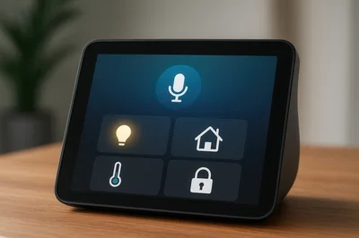 Smart Home Control Hub Displaying Interface Icons