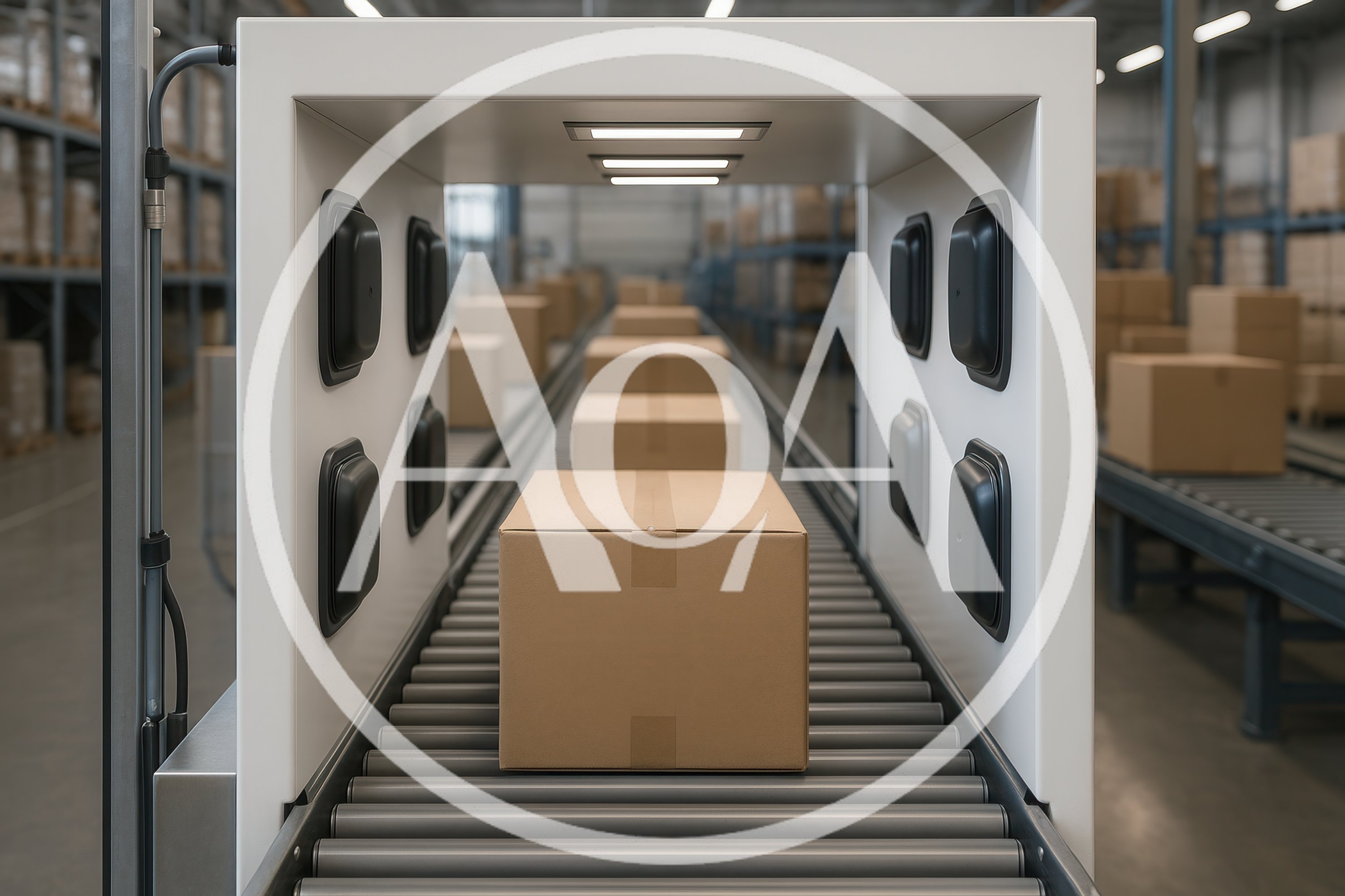 Cardboard Boxes Moving Along Automated Warehouse Conveyor Belt